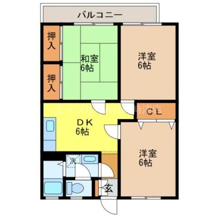 エスポワード百合野の物件間取画像